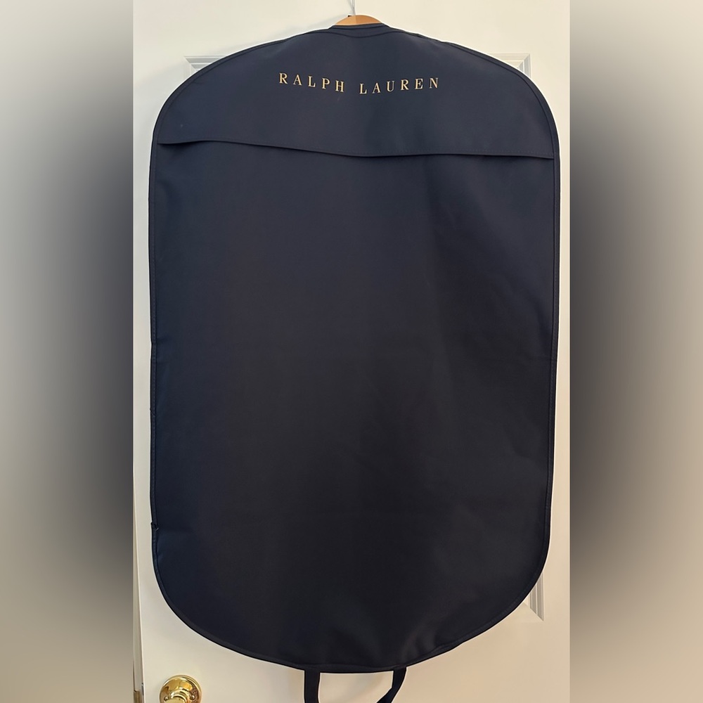 Ralph Lauren Navy Blue Garment Bag, clothing storage, Travel